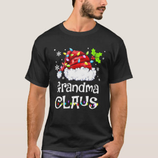 Funny Grandma Claus kerstpyjama Santa T-shirt