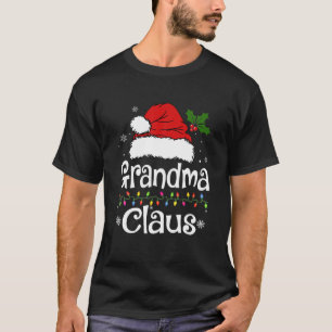 Funny Grandma Claus kerstpyjama Santa T-shirt