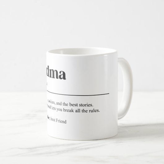 Funny Grandma Definition Koffiemok (Voorkant rechts)