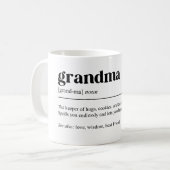 Funny Grandma Definition Koffiemok (Voorkant links)