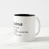 Funny Grandma Definition Two-Tone Coffee Mok (Voorkant rechts)