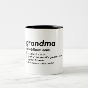 Funny Grandma Definition Two-Tone Coffee Mok