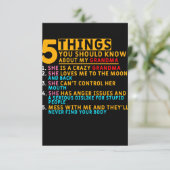 Funny Grandma en Grandchildren Bedankkaart (Staand voorkant)