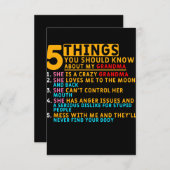 Funny Grandma en Grandchildren Bedankkaart (Voorkant / Achterkant)