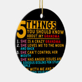 Funny Grandma en Grandchildren Keramisch Ornament (Rechts)