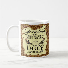 Funny Grandma Gift | Geen Ugly Grandchildren Cheet Koffiemok