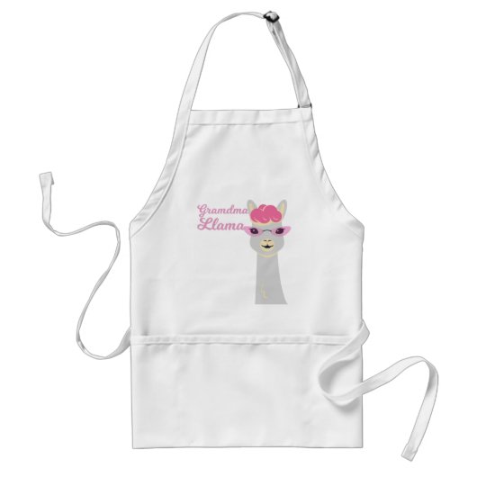 Funny Grandma Gift Grandma Llama Gift Standaard Schort (Voorkant)