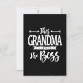 Funny Grandma is Baas Moederdag Kaart (Voorkant)