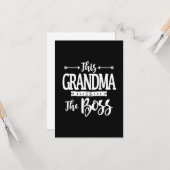 Funny Grandma is Baas Moederdag Kaart (Voorkant / Achterkant in situ)