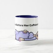 Funny Grandma Lying Down Coffee Mok (Midden)