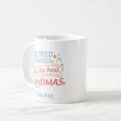 Funny Grandma Nurses Retirement Coffee Mok (Voorkant links)