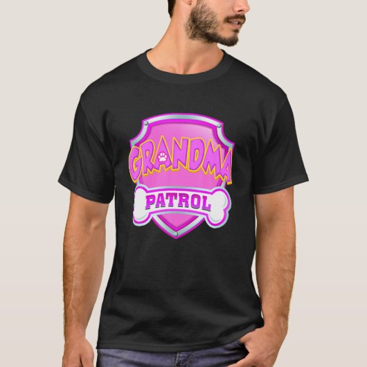 Funny Grandma Patrol - Dog mama, papa voor mannen  T-shirt (Voorkant)