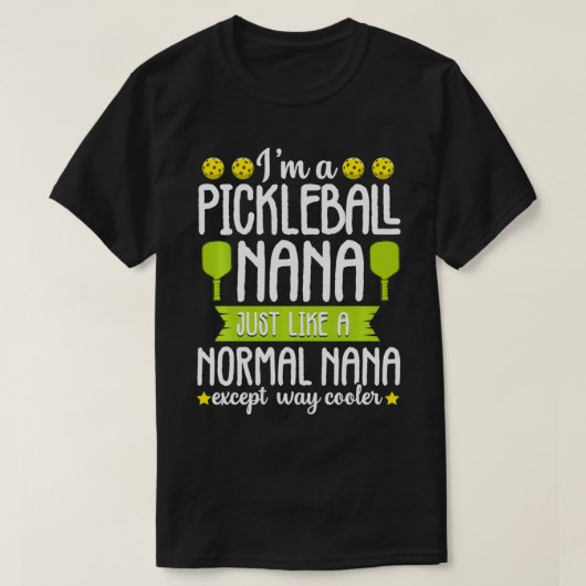 Funny Grandma Pickleball Nana Dad Cool Paddle Ball T-shirt (Design voorkant)