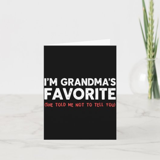 Funny Grandma’s Favorite Granhild I'm Grandma’s Fa Kaart (Voorkant)