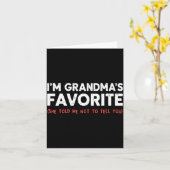 Funny Grandma’s Favorite Granhild I'm Grandma’s Fa Kaart (Gele Bloem)