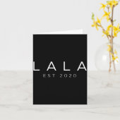 Funny Grandma Soon To Be Lala Est 2020 New Grandma Kaart (Gele Bloem)