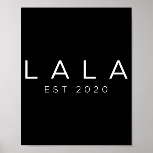 Funny Grandma Soon To Be Lala Est 2020 New Grandma Poster (Voorkant)