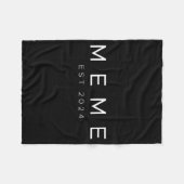 Funny Grandma Soon To Be Meme Est 2024 New Grandma Fleece Deken (Voorkant (Horizontaal))