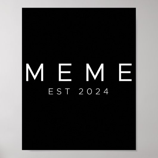 Funny Grandma Soon To Be Meme Est 2024 New Grandma Poster (Voorkant)