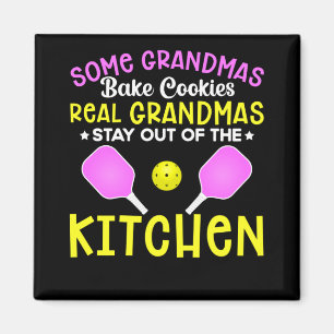 Funny Grandma Sport Lover Grandmoeder Pickleball Magneet