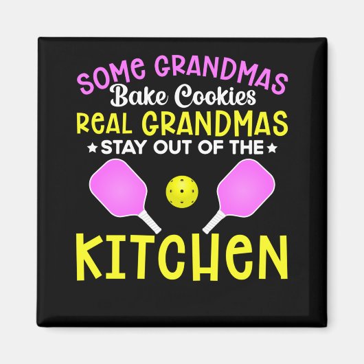 Funny Grandma Sport Lover Grandmoeder Pickleball Magneet (Voorkant)