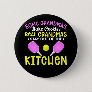 Funny Grandma Sport Lover Grandmoeder Pickleball Ronde Button 5,7 Cm