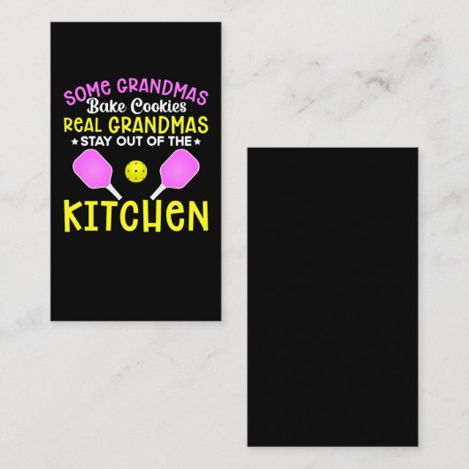 Funny Grandma Sport Lover Grandmoeder Pickleball Visitekaartje (Voorkant / Achterkant)