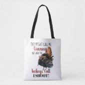 Funny Grandma Wild Turkey Hunting Canvas tas (Voorkant)