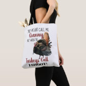 Funny Grandma Wild Turkey Hunting Canvas tas (Dichtbij)