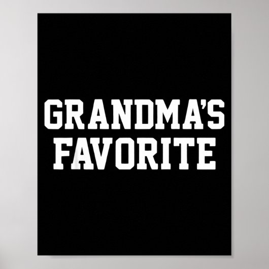 Funny Grandma's Favorite Black Modern Clic Crew  Poster (Voorkant)