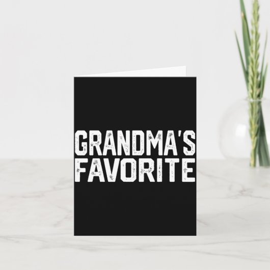 Funny Grandma's Favorite Grandparent Granhild  Kaart (Voorkant)