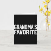 Funny Grandma's Favorite Grandparent Granhild  Kaart (Gele Bloem)