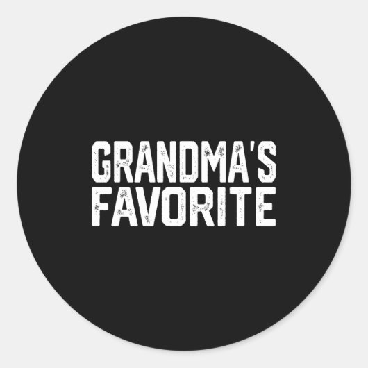 Funny Grandma's Favorite Grandparent Granhild  Ronde Sticker (Voorkant)