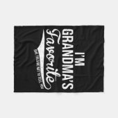 Funny Grandma's Favorite Grandson & Granddaugh Fleece Deken (Voorkant (Horizontaal))