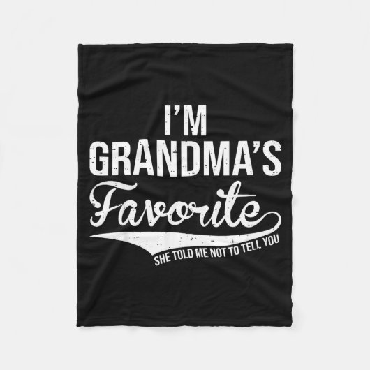 Funny Grandma's Favorite Grandson & Granddaugh Fleece Deken (Voorkant)
