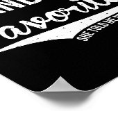 Funny Grandma's Favorite Grandson &amp; Granddaugh Poster (Hoek)