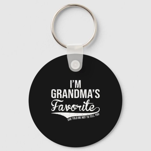 Funny Grandma's Favorite Grandson & Granddaugh Sleutelhanger (Voorkant)