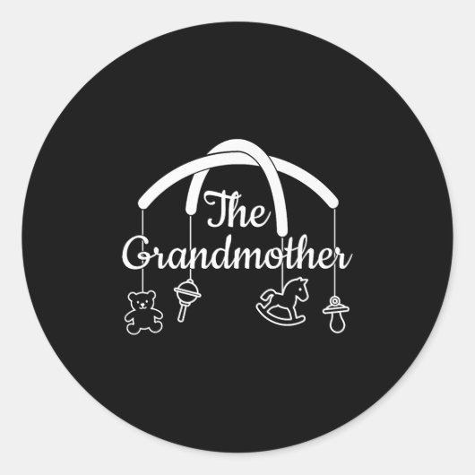 Funny Grandmother Design For Proud Grandmas Premiu Ronde Sticker (Voorkant)