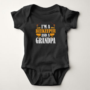 Funny Grandpa Beekeeper grootvader Honey Lover Romper
