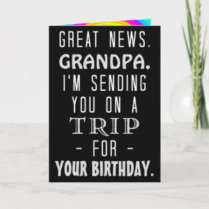 Funny Grandpa Birthday Trip Retro Hippie Humor Kaart