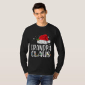 Funny Grandpa Claus Christmas Pajamas Santa T-shirt (Voorkant volledig)