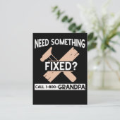 Funny Grandpa Craftsman Humor Handyman Briefkaart (Staand voorkant)