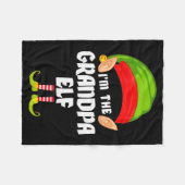Funny Grandpa Elf Matching Family Group Pj Christm Fleece Deken (Voorkant (Horizontaal))