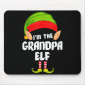 Funny Grandpa Elf Matching Family Group Pj Christm Muismat (Voorkant)