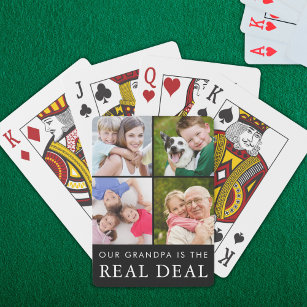 Funny Grandpa Gezegde Grandchildren Foto Collage Pokerkaarten
