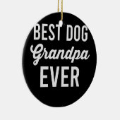 Funny Grandpa Grandma Hondenliefhebber Keramisch Ornament (Rechts)