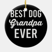 Funny Grandpa Grandma Hondenliefhebber Keramisch Ornament (Achterkant)