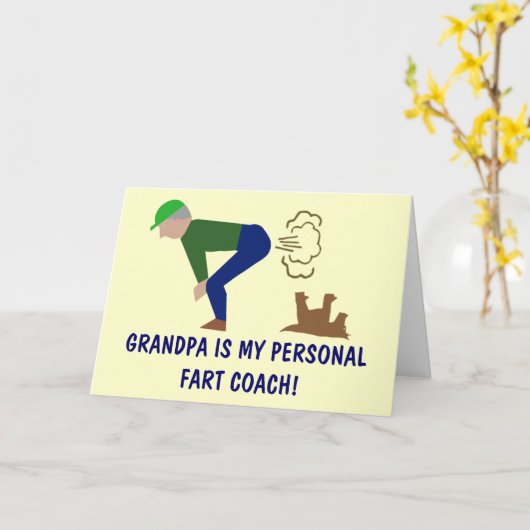 Funny grandpa kaart (Gele Bloem)