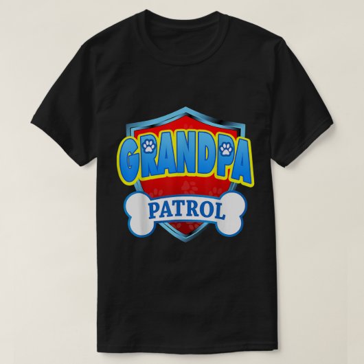 Funny GRANDPA Patrol - Dog Mam, papa voor mannen T-shirt (Design voorkant)