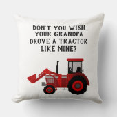 Funny Grandpa Red Tractor Quote Kussen (Voorkant)